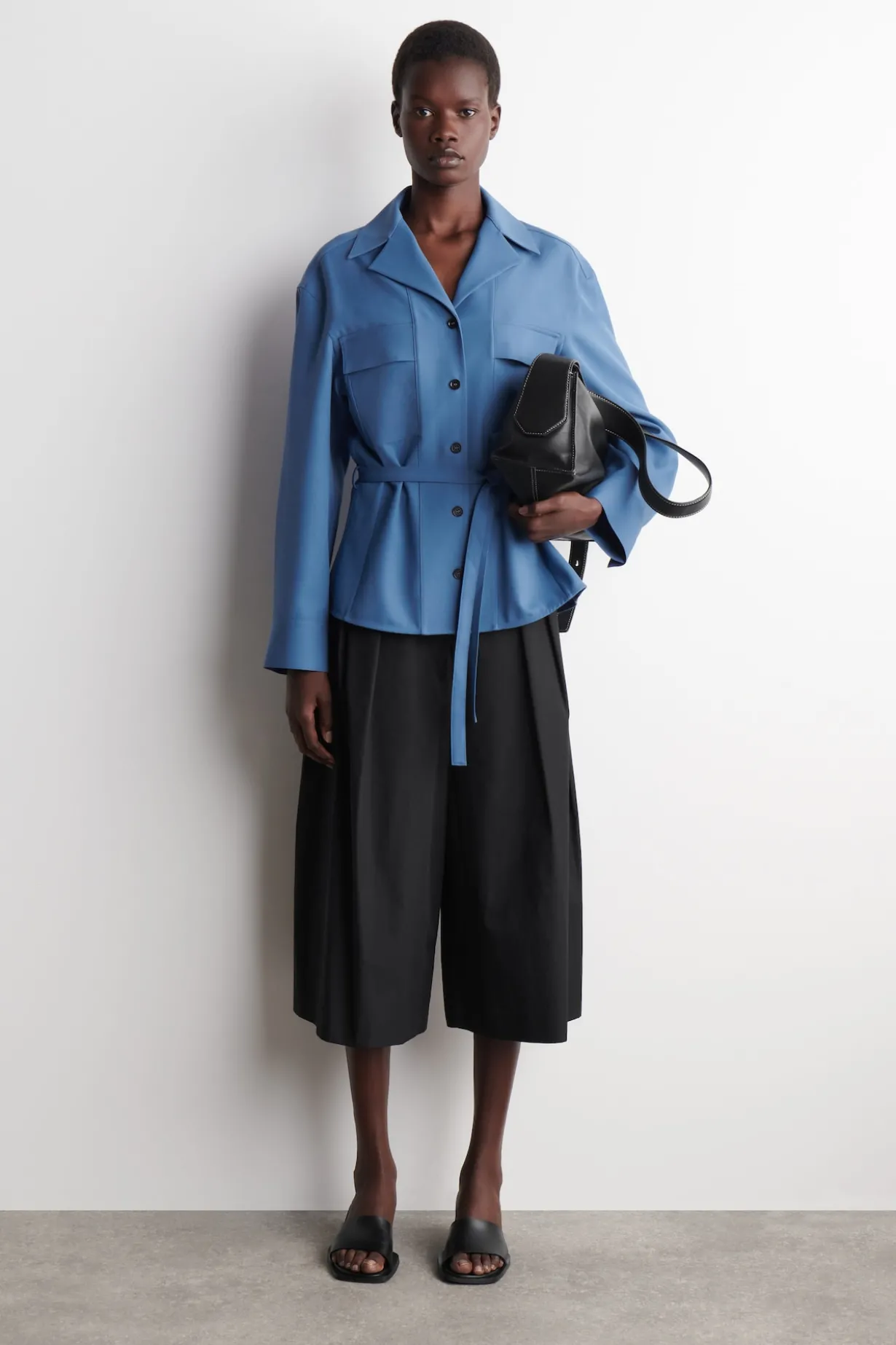 PLEATED COTTON PANTS