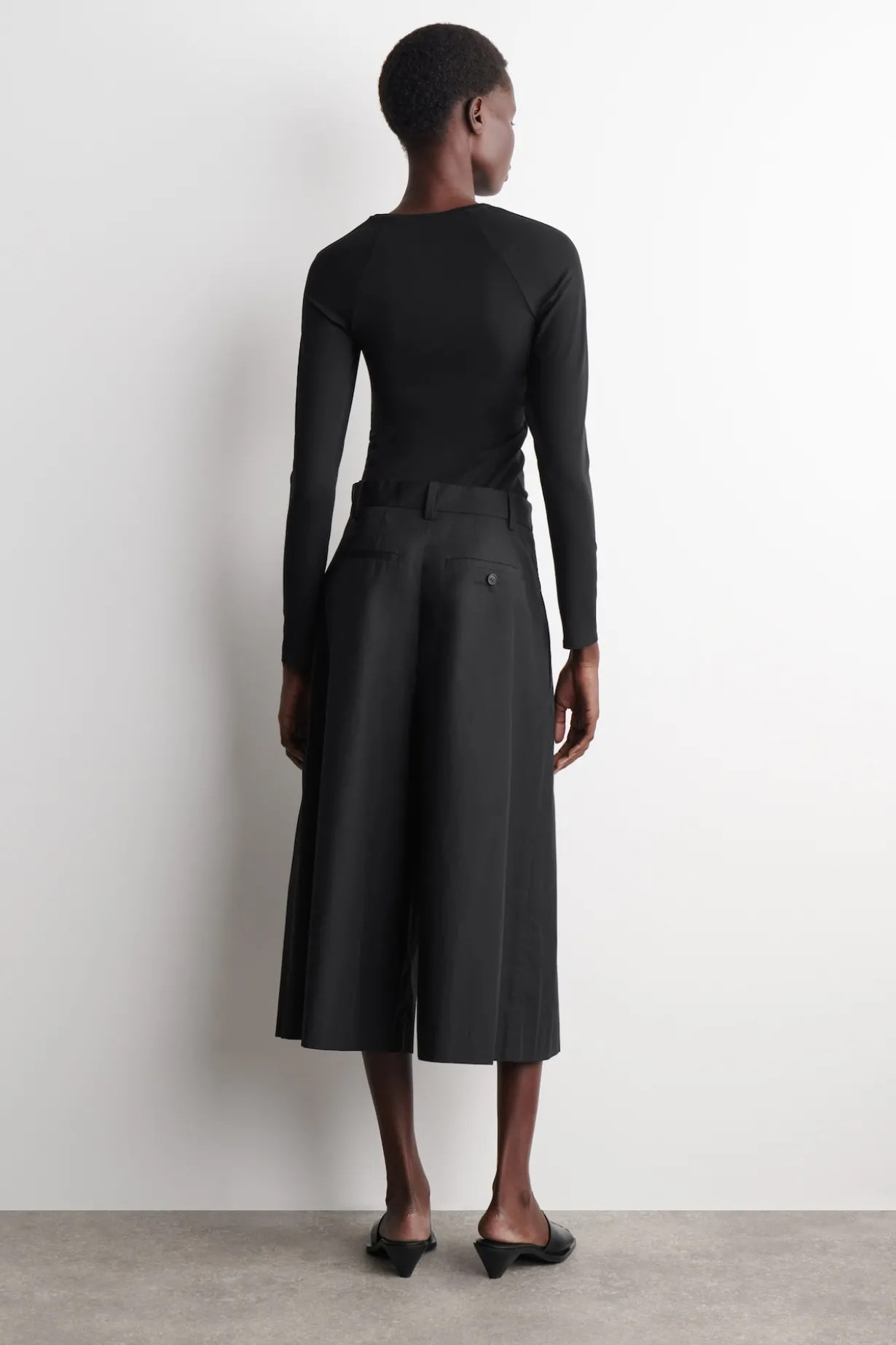PLEATED COTTON PANTS