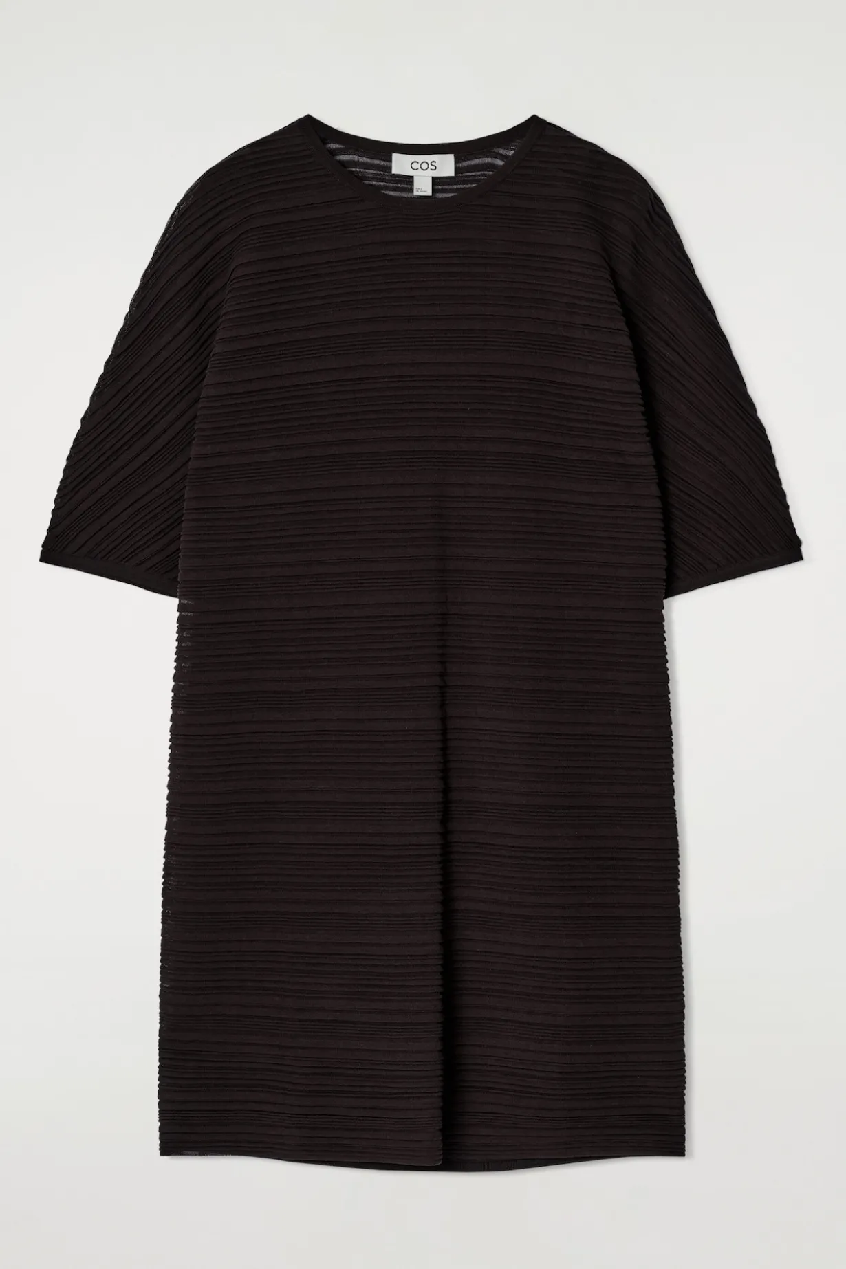 PLEATED KNIT MINI DRESS