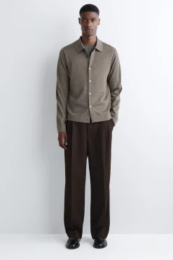 PLEATED RELAXED-FIT STRAIGHT-LEG TROUSERS