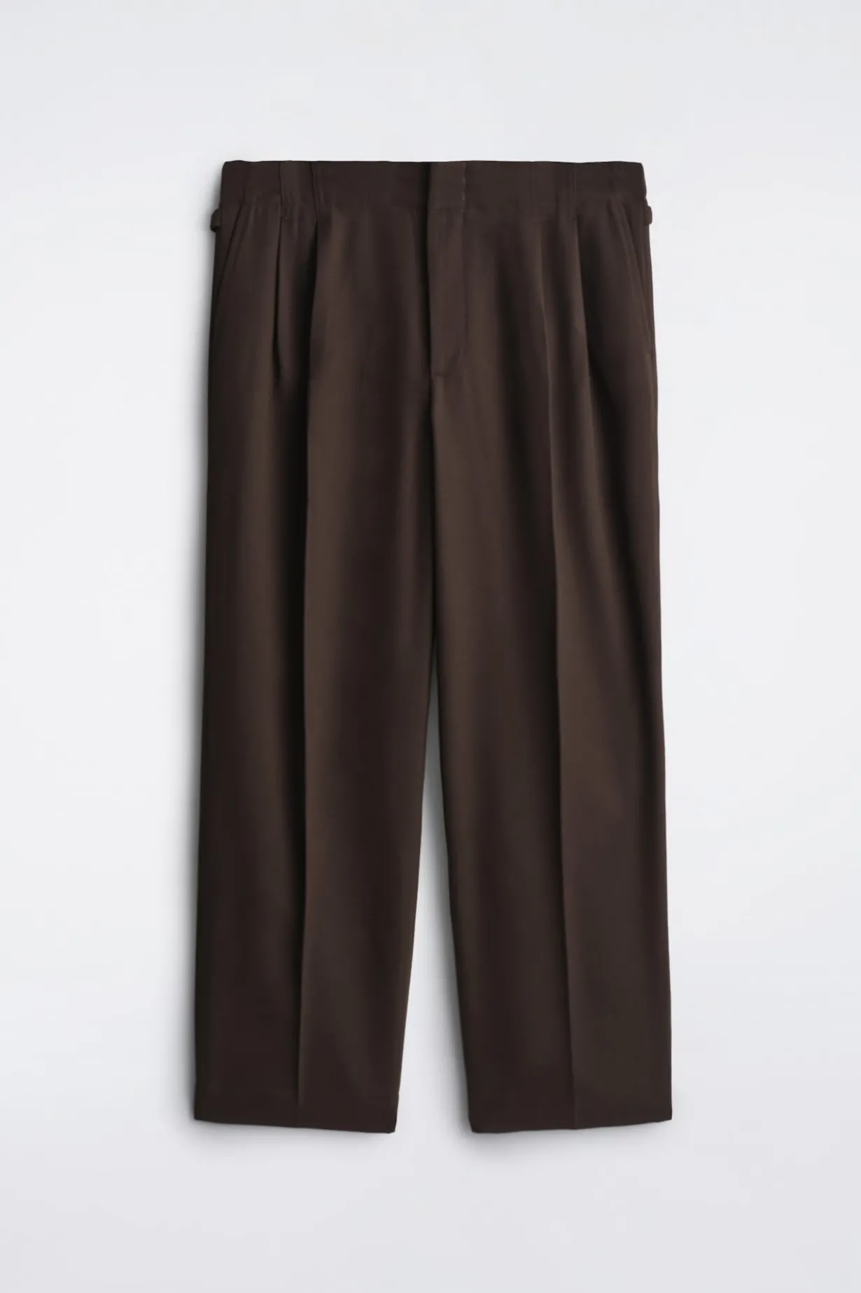 PLEATED RELAXED-FIT STRAIGHT-LEG TROUSERS
