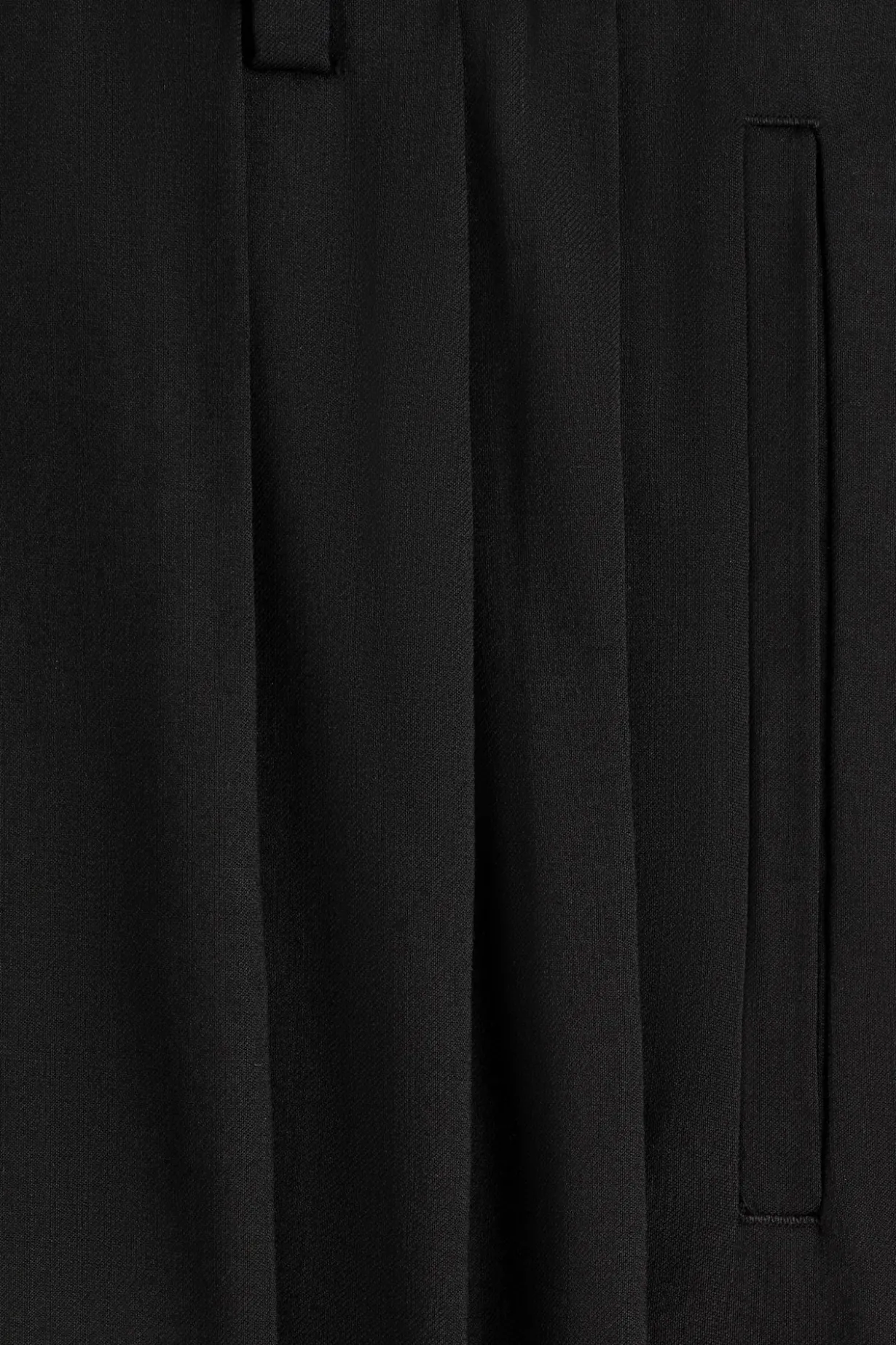 PLEATED WOOL WIDE-LEG PANTS