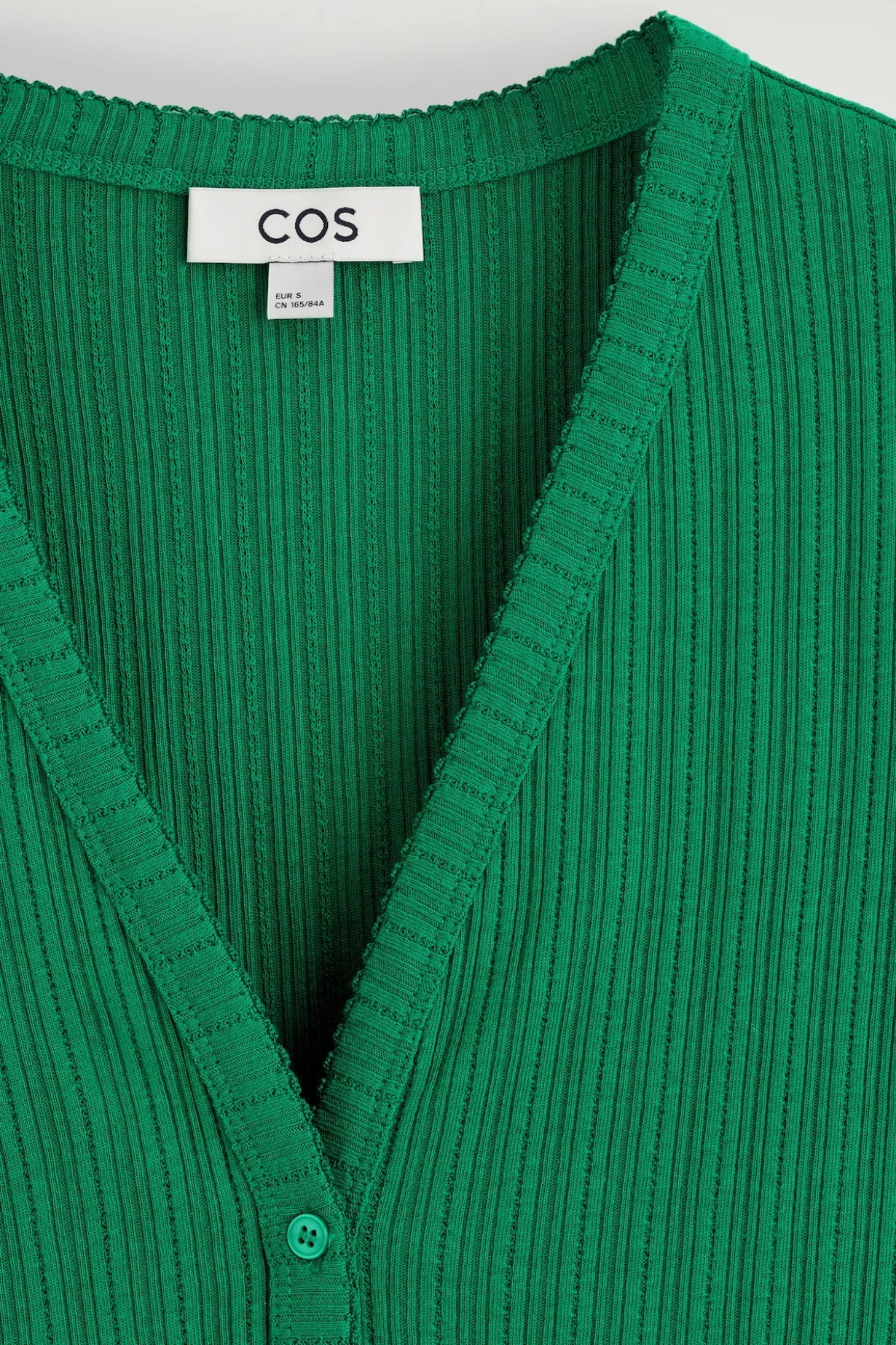 POINTELLE-KNIT SHORT-SLEVED CARDIGAN