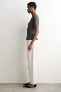 POINTELLE-KNIT SHORT-SLEVED CARDIGAN