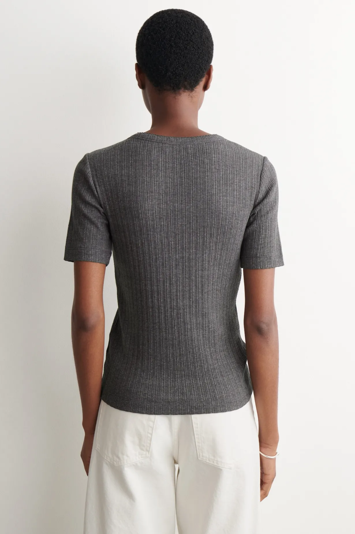 POINTELLE-KNIT SHORT-SLEVED CARDIGAN