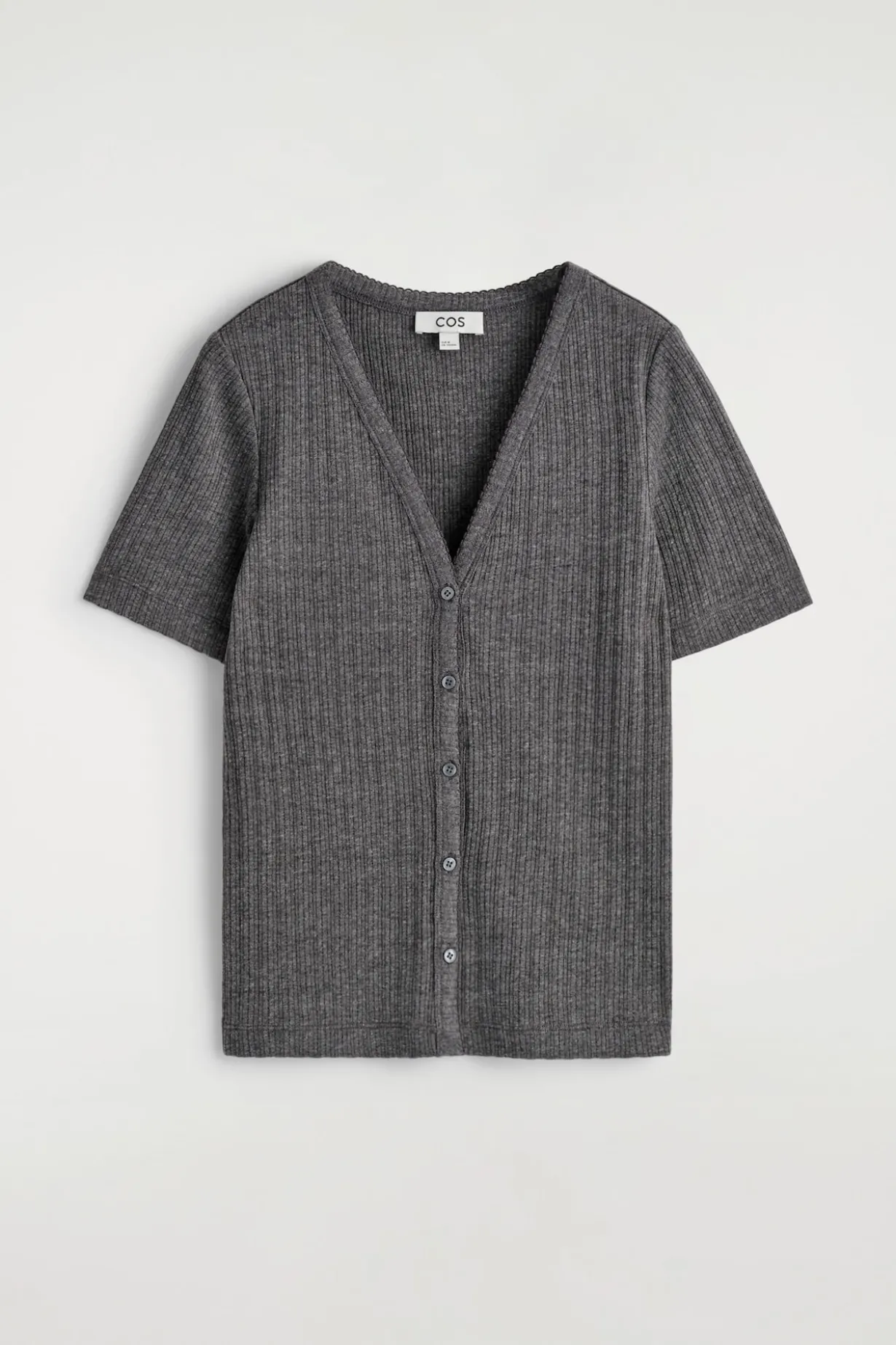 POINTELLE-KNIT SHORT-SLEVED CARDIGAN