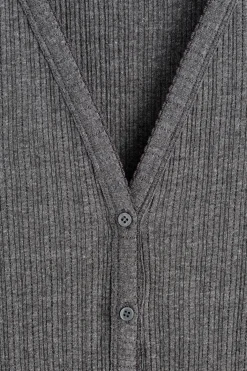 POINTELLE-KNIT SHORT-SLEVED CARDIGAN