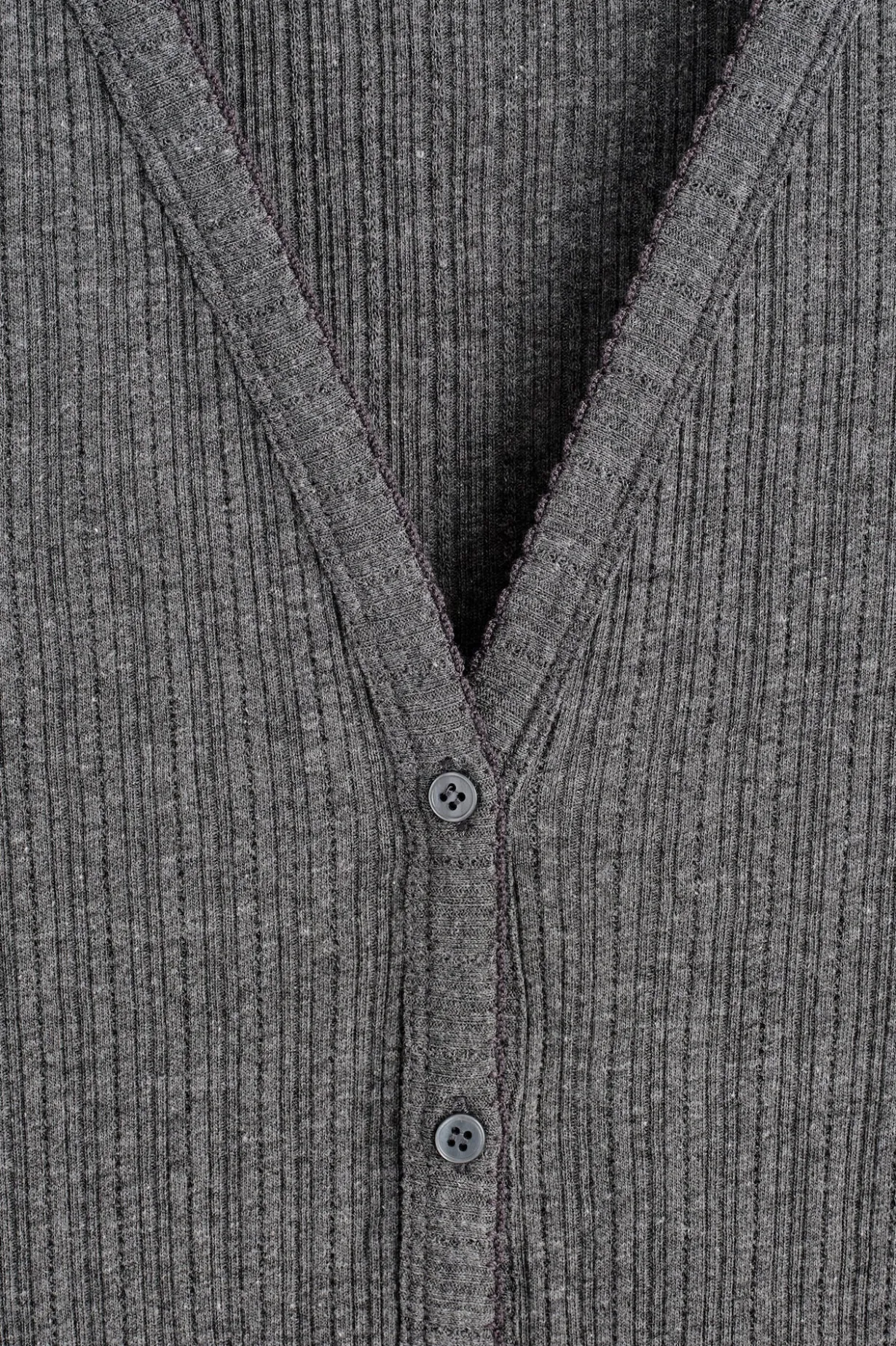 POINTELLE-KNIT SHORT-SLEVED CARDIGAN