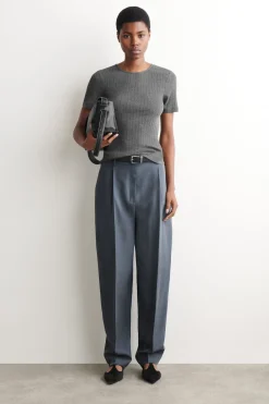 POINTELLE-KNIT T-SHIRT