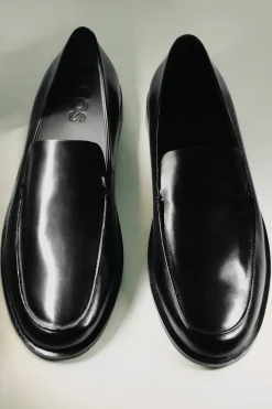 POLISHED-LEATHER LOAFERS