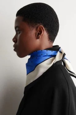POLKA-DOT SILK SCARF