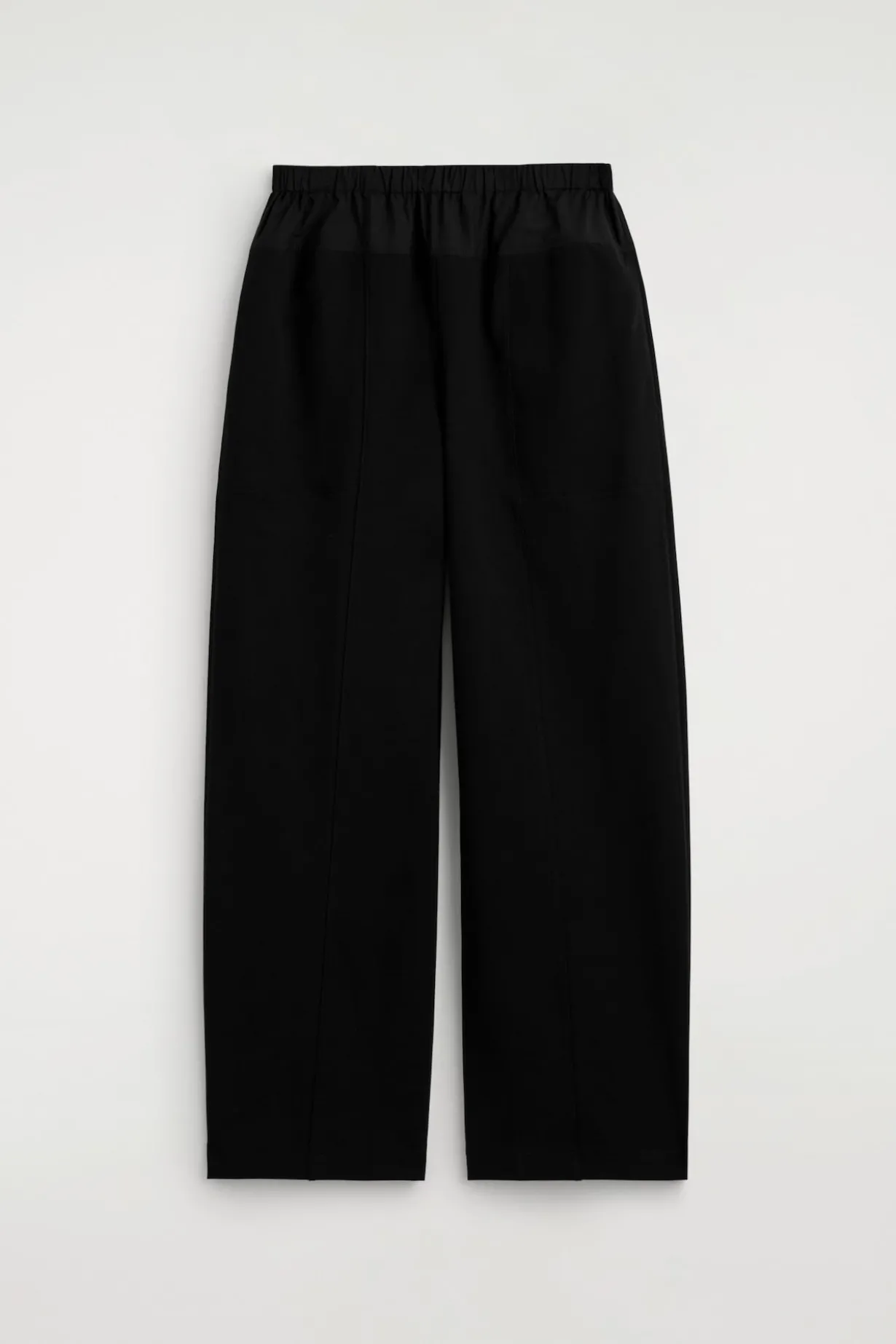 POPLIN-PANELLED JERSEY PANTS