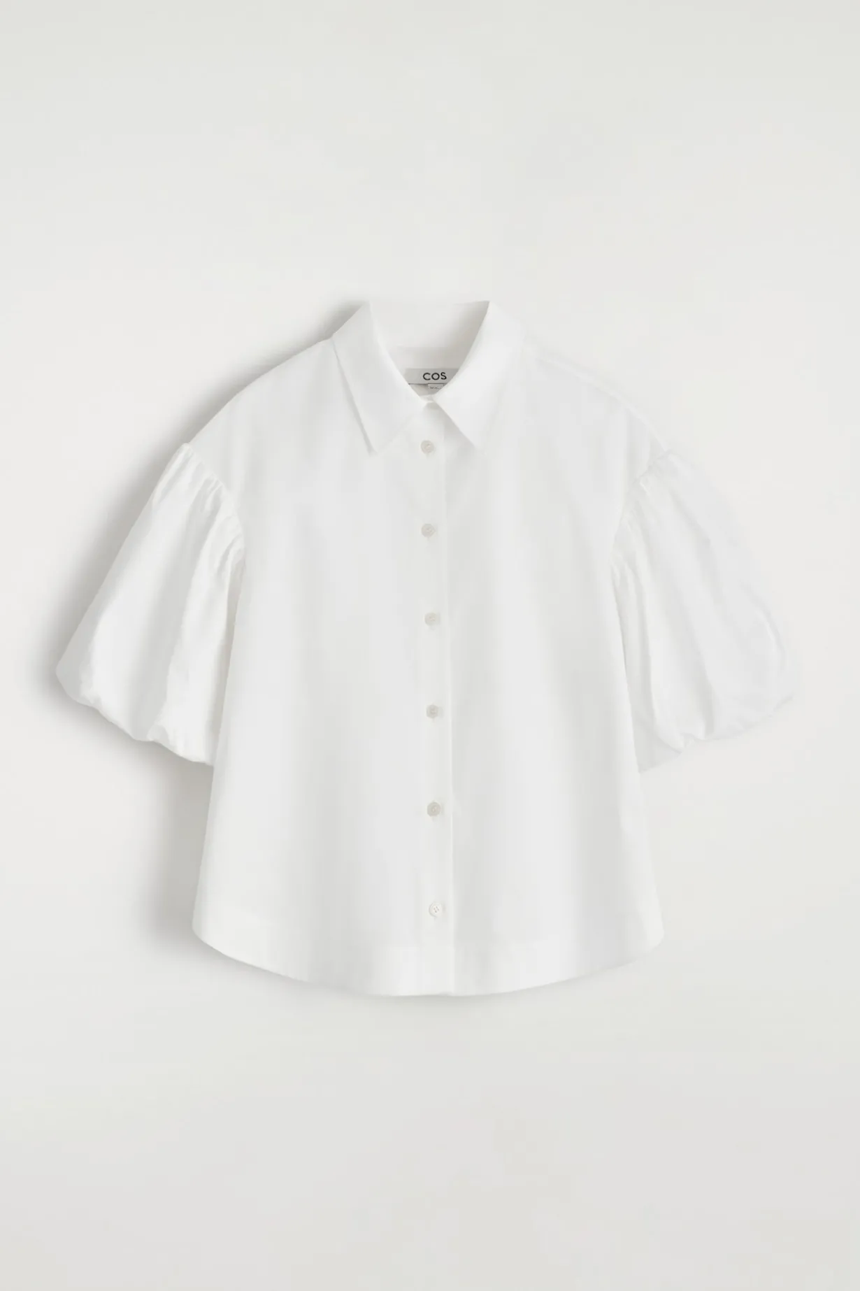 PUFF-SLEEVE COTTON SHIRT