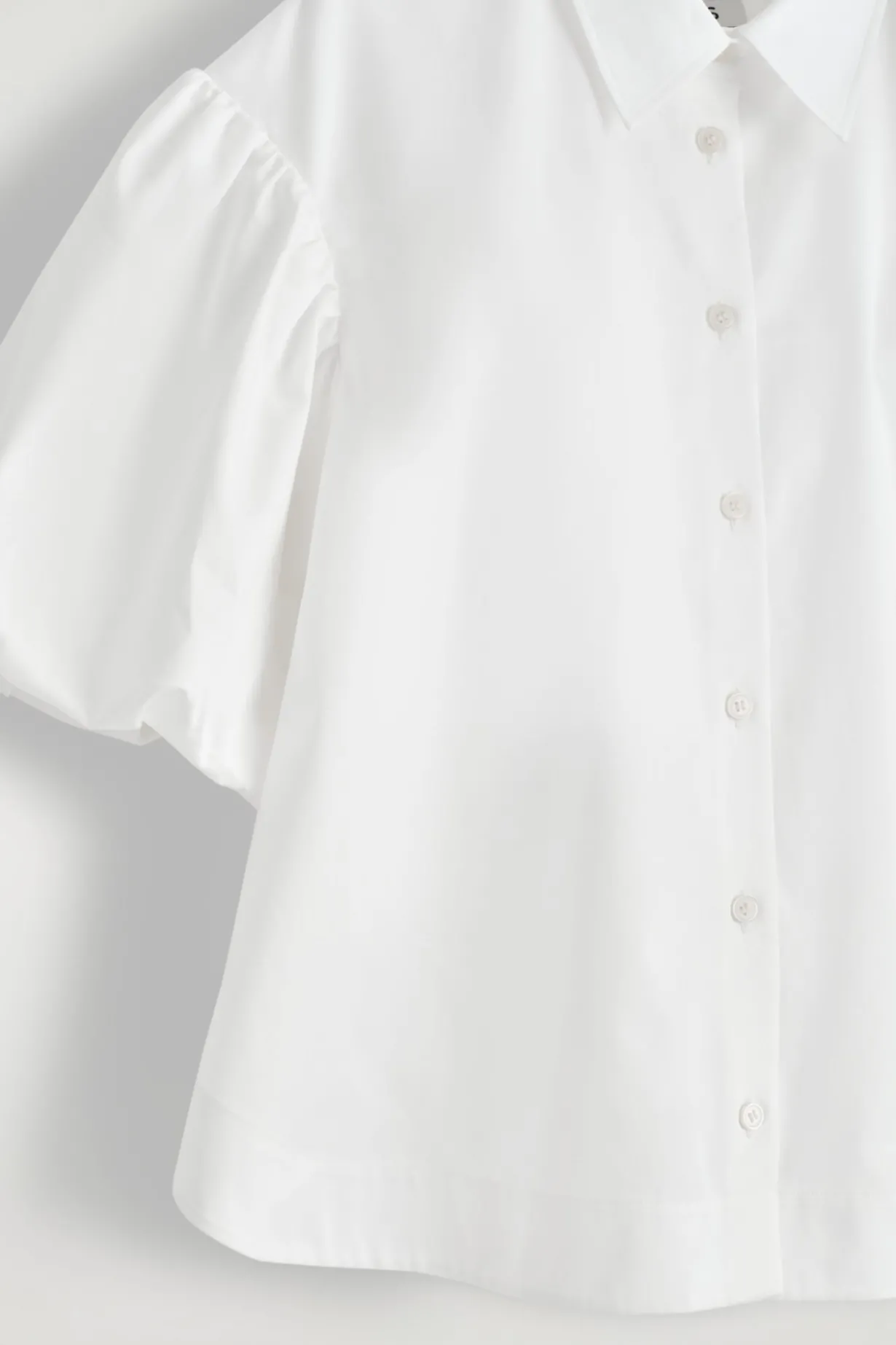 PUFF-SLEEVE COTTON SHIRT