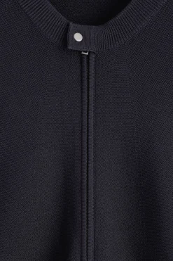 RACER-NECK KNITTED JACKET