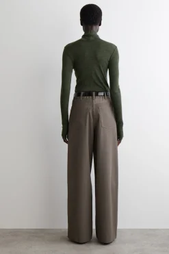 REGULAR WOOL-BLEND WIDE-LEG PANTS