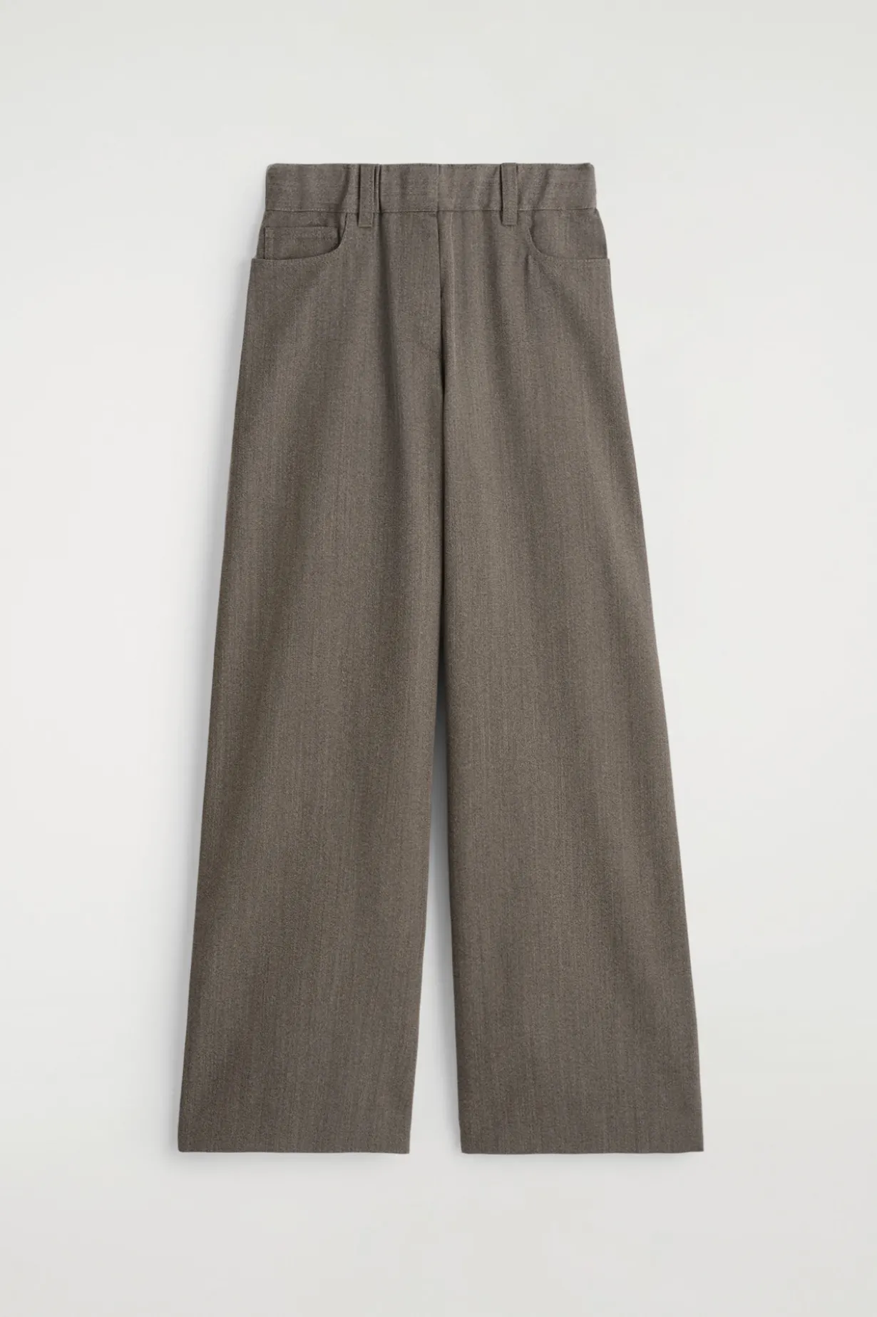 REGULAR WOOL-BLEND WIDE-LEG PANTS