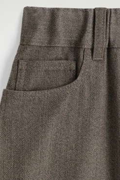 REGULAR WOOL-BLEND WIDE-LEG PANTS