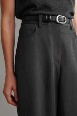 REGULAR WOOL-BLEND WIDE-LEG PANTS