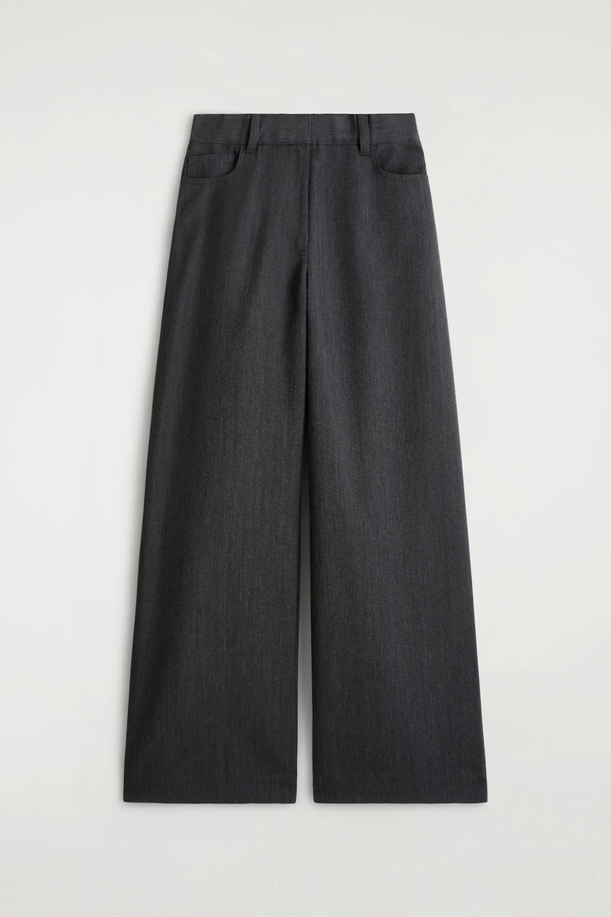 REGULAR WOOL-BLEND WIDE-LEG PANTS