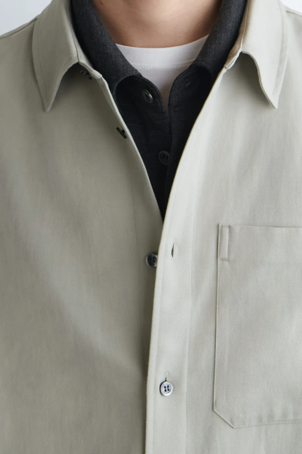 RELAXED BRUSHED COTTON-BLEND SHIRT