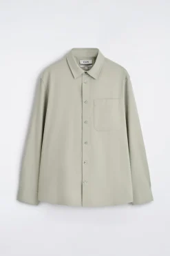 RELAXED BRUSHED COTTON-BLEND SHIRT