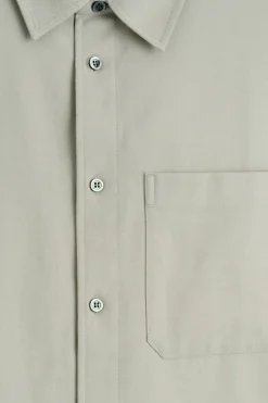 RELAXED BRUSHED COTTON-BLEND SHIRT