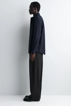 RELAXED BRUSHED COTTON-BLEND SHIRT