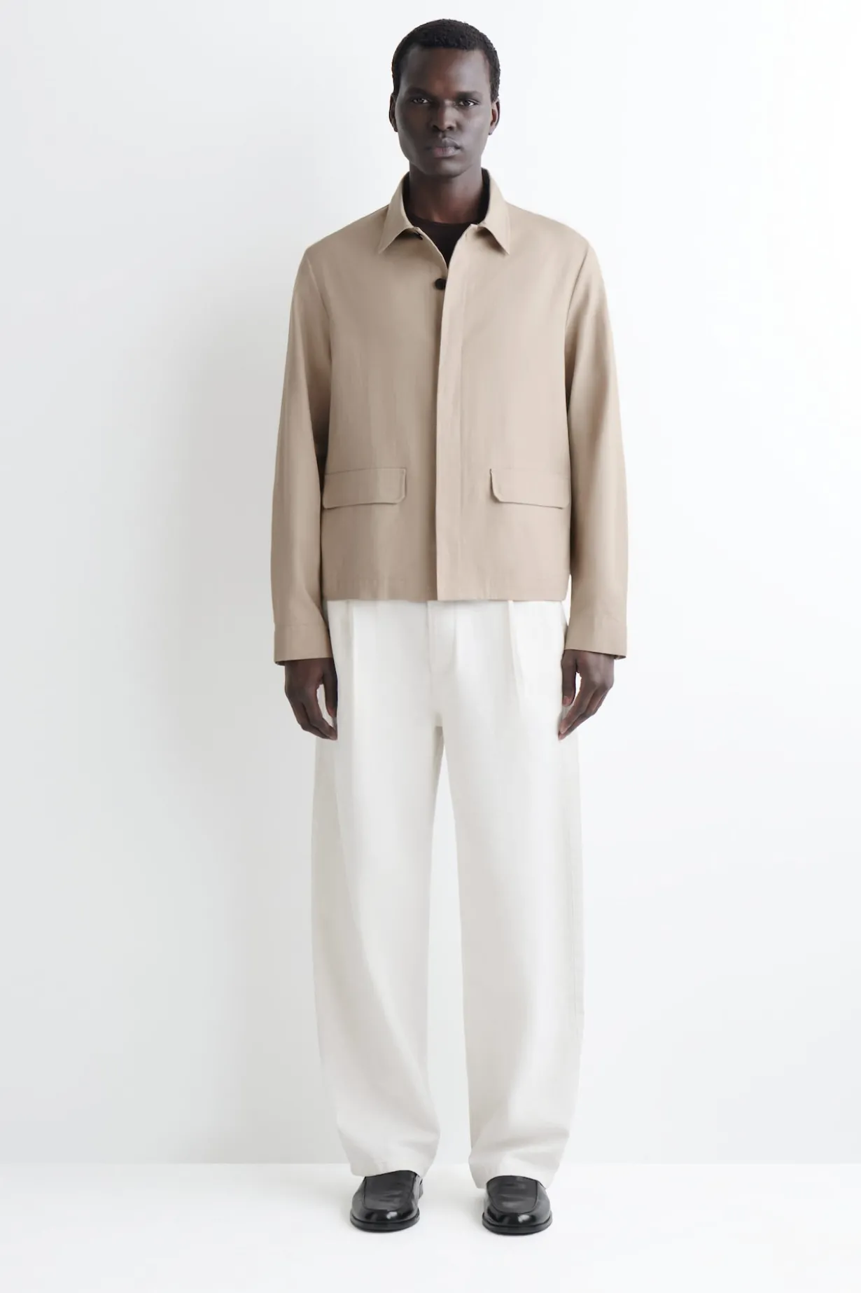 RELAXED COTTON-LINEN OVERSHIRT