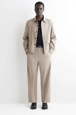 RELAXED COTTON-LINEN OVERSHIRT