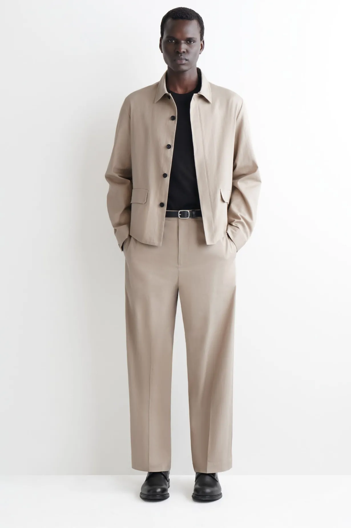 RELAXED COTTON-LINEN OVERSHIRT