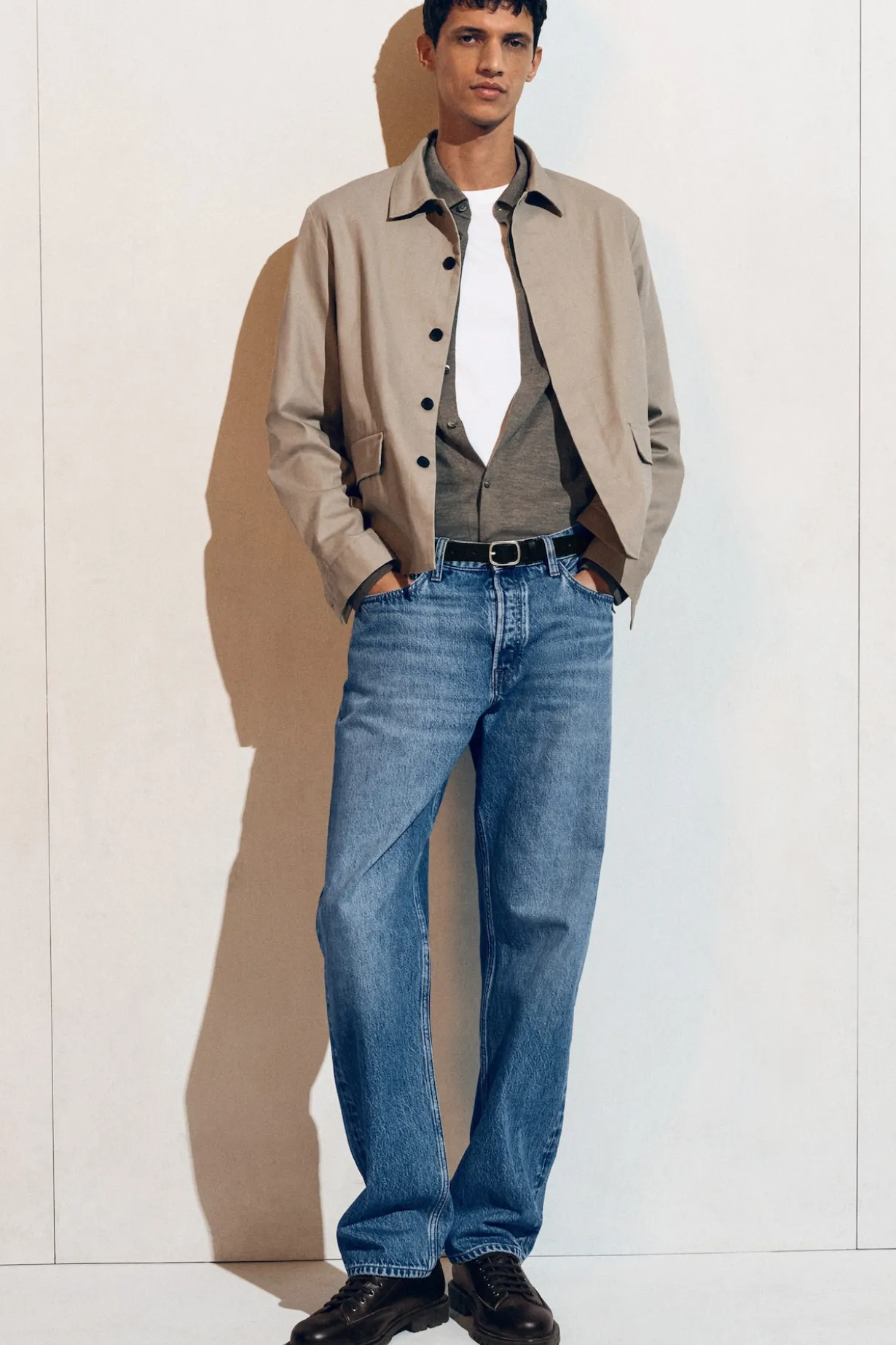 RELAXED COTTON-LINEN OVERSHIRT