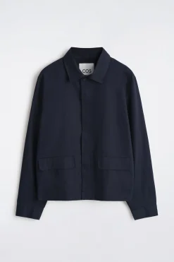 RELAXED COTTON-LINEN OVERSHIRT