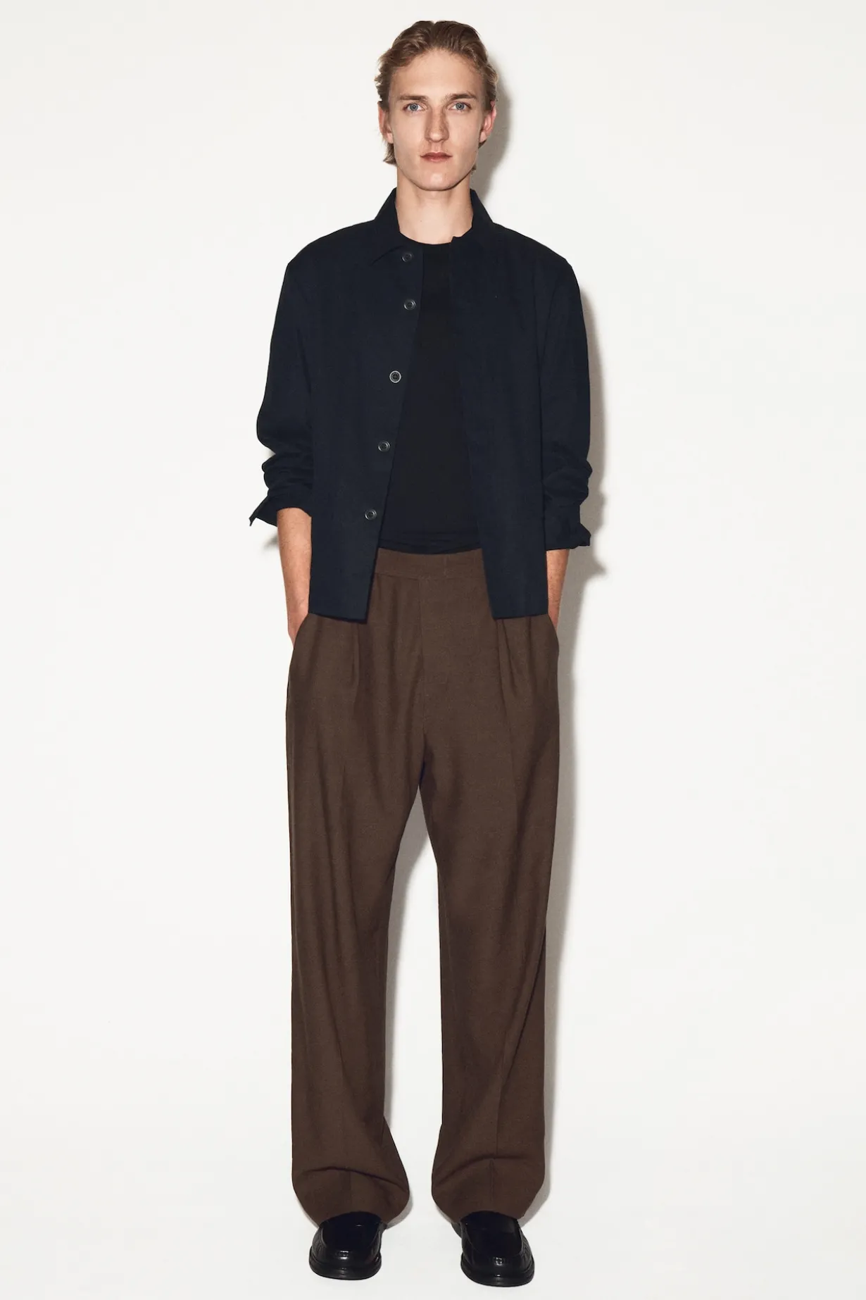 RELAXED COTTON-LINEN OVERSHIRT