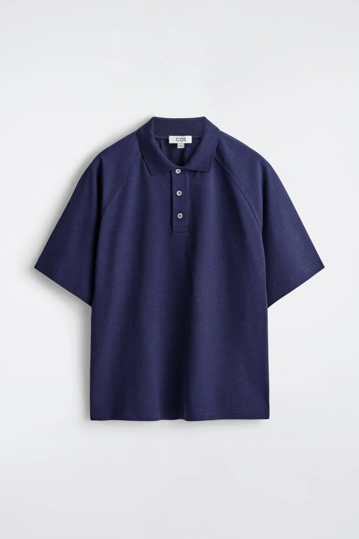 RELAXED COTTON-LINEN POLO SHIRT
