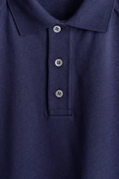 RELAXED COTTON-LINEN POLO SHIRT