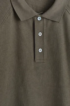 RELAXED COTTON-LINEN POLO SHIRT