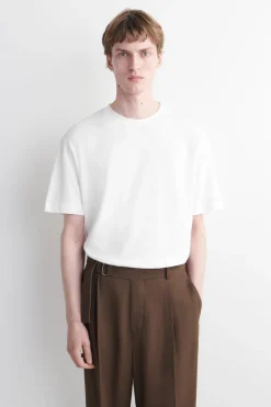 RELAXED COTTON-LINEN T-SHIRT
