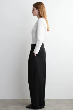 RELAXED FLUID WIDE-LEG PANTS