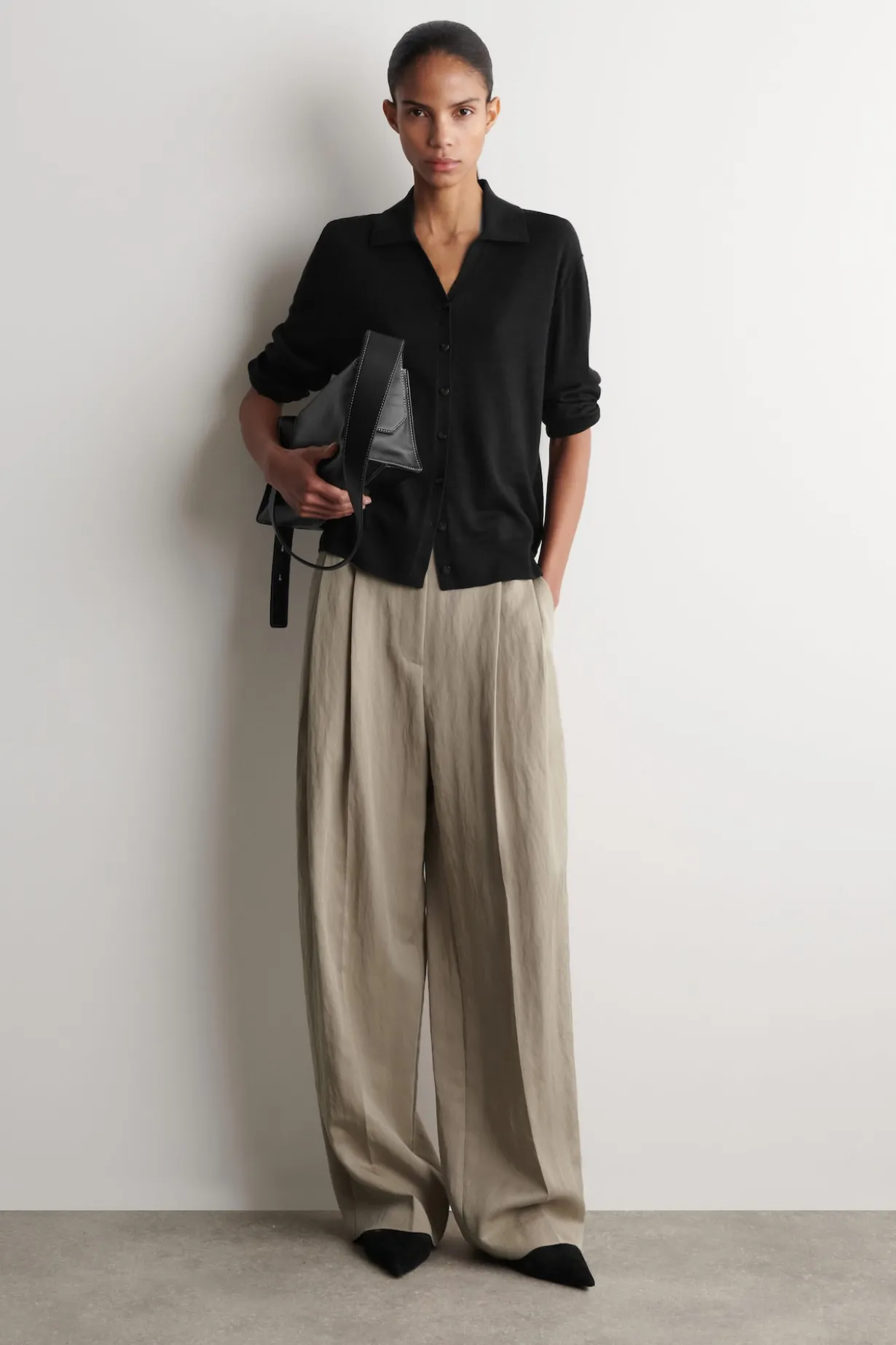 RELAXED FLUID WIDE-LEG PANTS