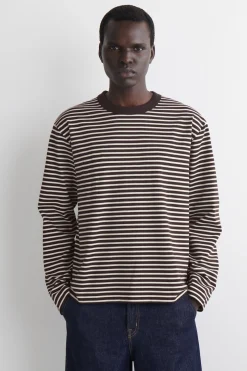 RELAXED JERSEY INTERLOCK LONG-SLEEVED T-SHIRT