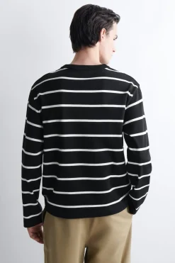 RELAXED JERSEY INTERLOCK LONG-SLEEVED T-SHIRT
