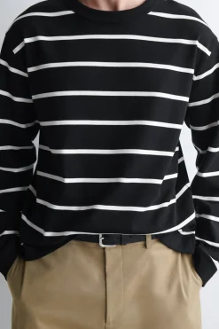 RELAXED JERSEY INTERLOCK LONG-SLEEVED T-SHIRT