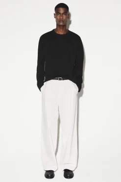 RELAXED JERSEY INTERLOCK LONG-SLEEVED T-SHIRT