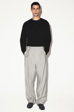 RELAXED JERSEY INTERLOCK LONG-SLEEVED T-SHIRT