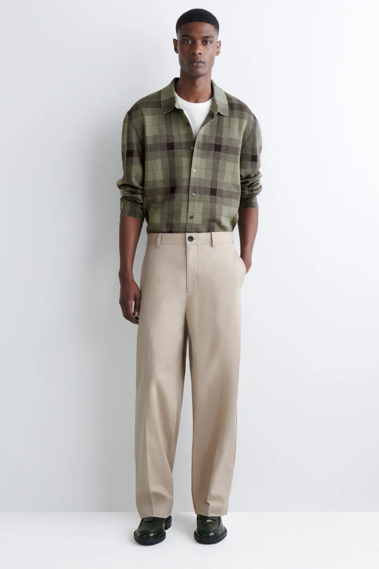 RELAXED KNITTED COTTON SHIRT