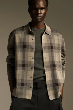 RELAXED KNITTED COTTON SHIRT