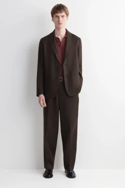 RELAXED LINEN TAPERED PANTS