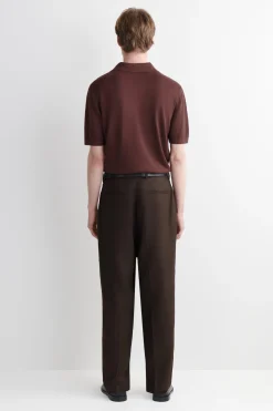 RELAXED LINEN TAPERED PANTS