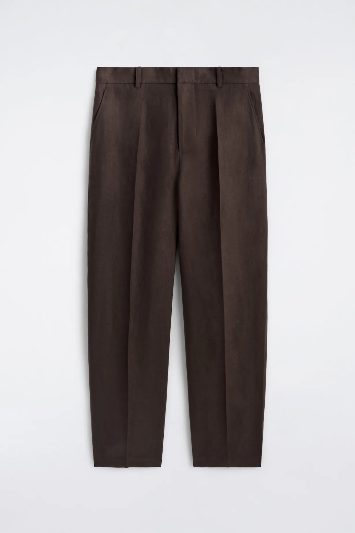 RELAXED LINEN TAPERED PANTS